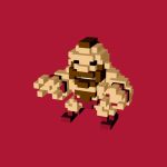  3d beard black_eyes brown_hair capcom facial_hair male pixel_art solo street_fighter ta2nb zangief 