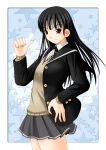  1girl amagami ayatsuji_tsukasa black_eyes black_hair cardigan keito school_uniform solo 