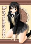  1girl amagami ayatsuji_tsukasa black_eyes black_hair cardigan keito school_uniform solo 
