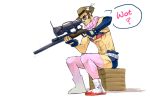   abs belt cosplay crossdressing gun hat male parody rifle scarf sniper_rifle team_fortress_2 tengen_toppa_gurren_lagann the_sniper thigh-highs vest yoko_ritona yoko_ritona_(cosplay)  