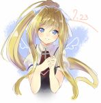  1girl air blonde_hair blue_eyes kamio_misuzu long_hair natasha_(pommier) ponytail school_uniform 