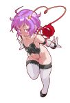  1girl blush breasts elbow_gloves gloves hairband heart komeiji_satori mersoleil03 navel open_mouth pink_hair short_hair solo thigh-highs third_eye touhou violet_eyes white_legwear 