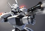  aiming av-98_ingram gun kidou_keisatsu_patlabor mecha police revolver science_fiction smoke solo solokov_(okb-999) weapon 