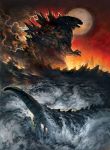  godzilla godzilla_(series) monster moon no_humans tail toron 