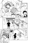  admiral_(kantai_collection) alternate_costume casual comic hairband hiei_(kantai_collection) kantai_collection kouji_(campus_life) monochrome open_mouth short_hair sleeping sleepy tagme translation_request waking_up zzz 