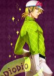  1boy blonde_hair diego_brando gloves hat jojo_no_kimyou_na_bouken scary_monster_(stand) smskt_25 solo sparkle stand_(jojo) steel_ball_run sweater tail 