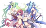  4girls breasts kawahara_megumi multiple_girls navel original tagme 