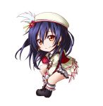  1girl black_hair brown_eyes chibi highres kuena long_hair love_live!_school_idol_project solo sonoda_umi 