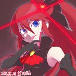  1girl black_gloves blue_eyes cure_unlovely elbow_gloves genderswap gloves glowing hair_ornament happinesscharge_precure! long_hair magical_girl open_mouth phantom_(happinesscharge_precure!) ponytail precure redhead ribbon smile solo very_long_hair yoshimune 