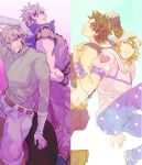  4boys blonde_hair brown_hair chikastar diego_brando dio_brando johnny_joestar jojo_no_kimyou_na_bouken jonathan_joestar multiple_boys namesake steel_ball_run 