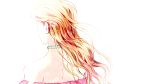  1girl adachi_(ioioi) blonde_hair choker dress erina_pendleton from_behind jojo_no_kimyou_na_bouken long_hair solo 