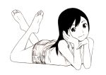  1girl monochrome original shorts sketch solo traditional_media yoshitomi_akihito 