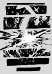  airplane bomb bubble comic hattori_masahiko kantai_collection monochrome no_humans ship 