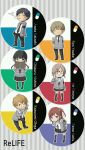  3boys 3girls black_hair brown_hair capsule chibi glasses hishiro_chizuru kaizaki_arata kariu_rena long_hair multiple_boys multiple_girls onoya_an ooga_kazuomi relife school_uniform smoking yayoi_sou yoake_ryou 