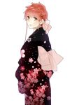  1girl bow emiya_shirou fate/stay_night fate_(series) genderswap hair_bow japanese_clothes kimono mitsuki_mitsuno redhead short_hair solo tomboy 