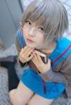  book cosplay glasses nagato_yuki photo suzumiya_haruhi_no_yuuutsu 