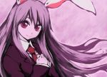  blazer bunny_ears iseki_(kuroshura_no_tabiji) long_hair necktie purple_hair rabbit_ears red_eyes reisen_udongein_inaba touhou 