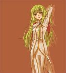  cc code_geass green_hair lowres mecco pilot_suit solo yellow_eyes 