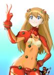  blue_eyes brown_hair gohandesu_yo neon_genesis_evangelion plugsuit rebuild_of_evangelion shikinami_asuka_langley solo souryuu_asuka_langley test_plugsuit v 