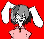  artist_request bunny_ears creepy evil_grin evil_smile grin inaba_tewi rabbit_ears short_hair smile touhou 