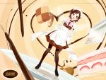  brown_eyes brown_hair cake checkerboard_cookie cookie food girl_on_a_plate hairband hits in_food legs maid mary_janes minigirl original pantyhose pastry plate pocky shoes short_hair solo zpolice 