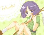  character_name gym_leader nintendo pokemon pokemon_(game) pokemon_gsc purple_hair shorts tsukushi_(pokemon) 