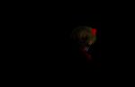  blonde_hair creepy creepy_eyes darkness horchen open_mouth red_eyes ribbon rumia seal touhou 