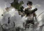  1boy ascot black_hair jacket levi_(shingeki_no_kyojin) noir_(ibaraki) shingeki_no_kyojin solo sword three-dimensional_maneuver_gear weapon 