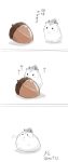  1girl 3koma :3 aa_(sin2324) acorn animalization comic eating hamster headgear highres kantai_collection solo yukikaze_(kantai_collection) 