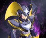  adapted_costume android forte_(rockman) helmet highres manganiac red_eyes rockman tagme 