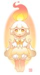  1girl blush candle fire kito_(sorahate) open_mouth original personification short_hair solo white_hair yellow_eyes 