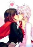  artist_request kiss ruby_rose rwby weiss_schnee white_hair 