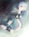  1boy barefoot blush bruise child cuffs handcuffs injury kakumeiki_valvrave l-elf lying open_mouth pants_down shackles short_hair silver_hair solo tears violet_eyes younger 