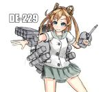  abukuma_(jmsdf) abukuma_(kantai_collection) blonde_hair blue_eyes cannon hahaha japan_maritime_self-defense_force machinery twintails uniform 