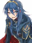  blue_eyes blue_hair cape fire_emblem fire_emblem:_kakusei kai_ri long_hair lucina shoulder_pads sketch smile tiara 