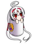  1girl ahoge blush_stickers chibi forehead_jewel hair_ornament hair_tubes hairclip huge_ahoge in_container long_hair monvasa solo twintails under_night_in-birth vatista very_long_hair 