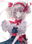  1girl alice_margatroid brown_eyes brown_hair capelet cierra_(ra-bit) crying crying_with_eyes_open hairband lolita_hairband short_hair solo streaming_tears tears touhou wind 
