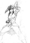  1girl abs blocking bracer breasts flick-the-thief hair_tubes korra legend_of_korra muscle nickelodeon ponytail sketch 