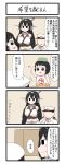  4koma admiral_(kantai_collection) blush chibi comic elbow_gloves faceless gaiko_kujin gloves goggles goggles_on_head hairband headgear kantai_collection maru-yu_(kantai_collection) multiple_girls nagato_(kantai_collection) simple_background swimsuit translation_request 