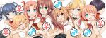  18_kin_(himegoto) 4boys 4girls :3 :d ;d albertina_the_2nd arikawa_hime arikawa_kaguya blush bow crossdressinging hair_bow hair_over_eyes hair_ribbon himegoto hiro_(himegoto) mars_symbol multiple_boys multiple_girls oda_mitsunaga open_mouth reverse_trap ribbon sadako_(himegoto) servant_no.1 smile sweater_vest trap tsukudani_norio twintails two_side_up venus_symbol wink 