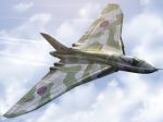  airplane avro_vulcan bomber commentary condensation_trail flying jet no_humans original royal_air_force signature zephyr164 