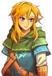  androgynous belt blonde_hair blue_eyes capelet eyelashes gloves link long_hair pointy_ears reema_and solo the_legend_of_zelda zelda_wii_u 