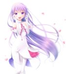  1girl :d elbow_gloves gloves halterneck long_hair miyato000 open_mouth pantyhose petals purple_hair skirt smile solo sophie_(tales) tales_of_(series) tales_of_graces very_long_hair violet_eyes white_background white_gloves white_legwear white_skirt 