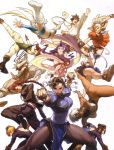  anklet arnold_tsang ass bandages barefoot black_hair blonde_hair breasts brown_hair bun_cover buruma cammy_white capcom china_dress chinadress chinese_clothes chun-li converse crimson_viper dark_skin double_bun dougi elena feet garrison_cap hat headband heart highres ibuki jewelry juli juni kanzuki_karin kasugano_sakura kick kicking leotard makoto multiple_girls muscle ninja pantyhose pompadour rainbow_mika rose_(street_fighter) scan school_uniform serafuku shoes short_hair sneakers street_fighter street_fighter_ii street_fighter_iii street_fighter_iii:_3rd_strike street_fighter_iv street_fighter_zero thick_thighs thighs udon_entertainment 