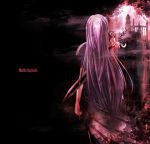  armor blood bodysuit castle cloth from_back grolla_seyfarth purple_hair rosenkreuzstilette sword womi 