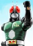  antenna belt kamen_rider kamen_rider_black_rx kamen_rider_black_rx_(series) matchin pose 