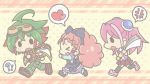  chibi commentary_request hiiragi_yuzu hochun_mieru sakaki_yuuya tosaka_(artist) yuu-gi-ou yuu-gi-ou_arc-v 