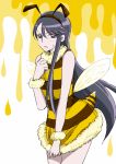  1girl alternate_costume bee blush dress eyelashes gacchahero hair_ornament heartcatch_precure! long_hair looking_at_viewer precure purple_hair solo standing tagme tsukikage_yuri violet_eyes wrist_cuffs 