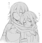  1boy 1girl androgynous blush closed_eyes kirito kirito_(sao-ggo) long_hair sakiyo_cake scarf shared_scarf shinon_(sao) short_hair sleeping sword_art_online trap 