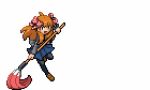  animated animated_gif brush gekkan_shoujo_nozaki-kun hair_ribbon lowres orange_hair paras pixel_art pokemon ribbon sakura_chiyo school_uniform 